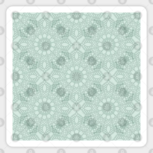 Blue-Green Kaleidoscope Pattern Magnet by DeneboArt